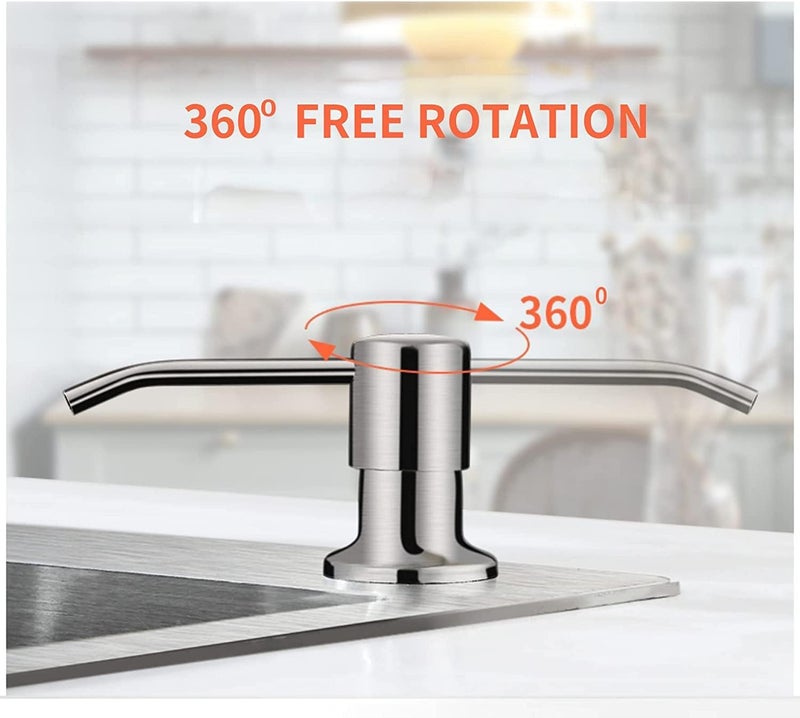 SIMSIN Built in Soap Dispenser for Kitchen Sink, Countertop Soap Dispenser Pump with 47" Extension Tube kit, No Need to Refill - Image 5